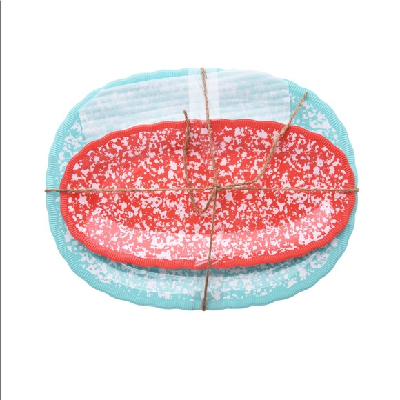 New Pioneer Woman Set of 2 oval platters - Picture 2 of 6